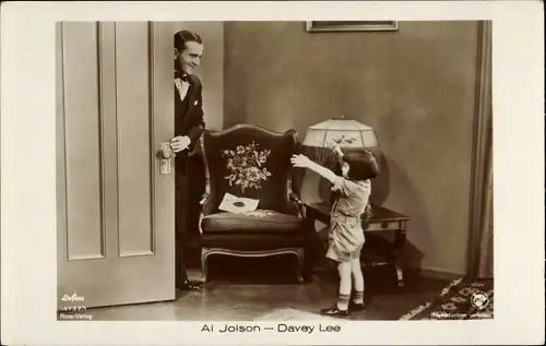 Ak Schauspieler Davey Lee, Al Jolson, Filmszene