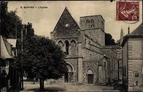 Ak Suippes Marne, L'Eglise