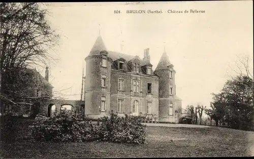 Ak Brûlon Sarthe, Chateau de Bellevue