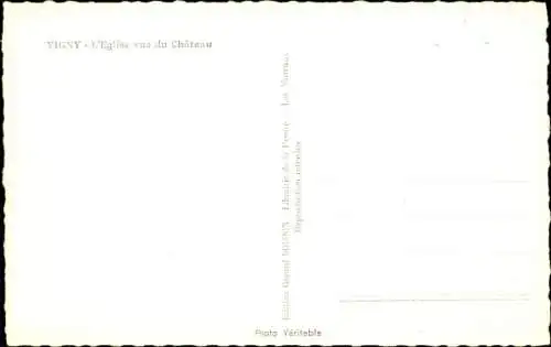 Ak Vigny Val d’Oise, l'Eglise vue du Chateau