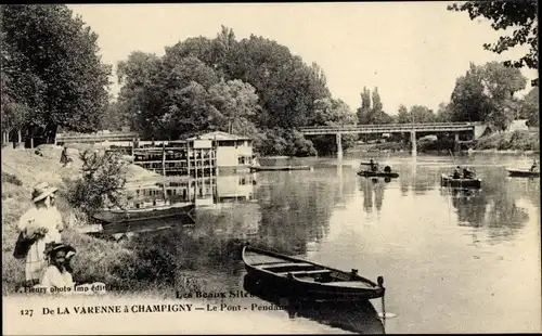 Ak Champigny Haute Marne, Le Pont