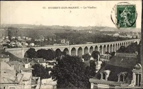 Ak Nogent sur Marne Val de Marne, Das Viadukt