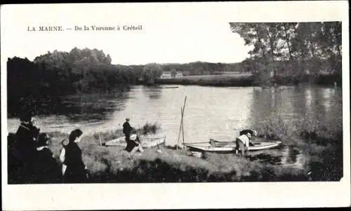 Ak Créteil Val de Marne, Von la Varenne nach Créteil, La Marne