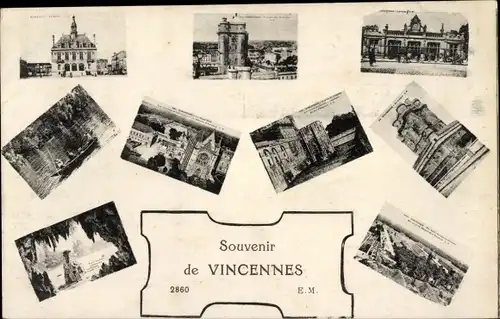 Ak Vincennes Val de Marne, Souvenir, Rathaus, Festung