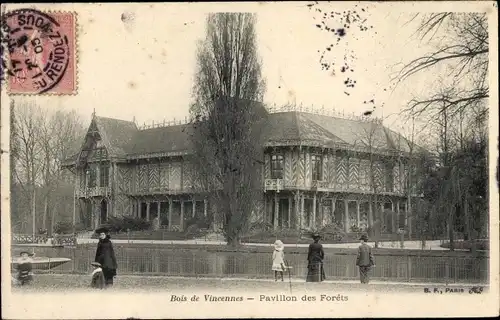 Ak Paris XII Bois de Vincennes, Pavillon des Forets