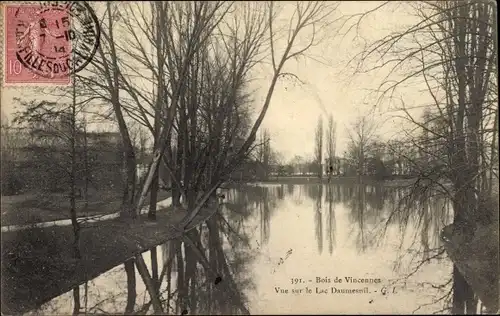 Ak Paris XII Bois de Vincennes, Blick auf den Daumesnil-See