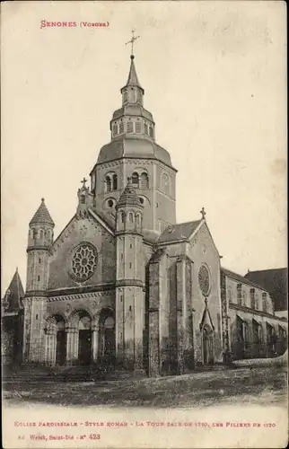 Ak Senones Sens Lothringen Vosges, Kirche