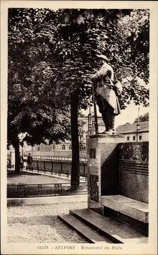 Ak Belfort Beffert Beffort Territoire de Belfort, Monument du Poilu