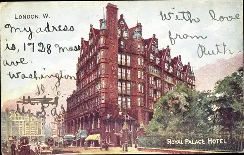 Künstler Ak London City England, Royal-Palace-Hotel