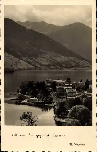 Ak Zell am See in Salzburg, Teilansicht, Tauern