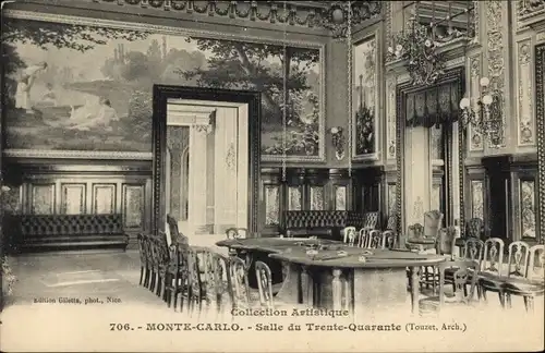 Ak Monte Carlo Monaco, Casino, Spielsaal, Trente-Quarante