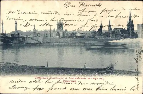 Ak Liège Lüttich Wallonien, Welt- und Internationale Ausstellung 1905, Panorama