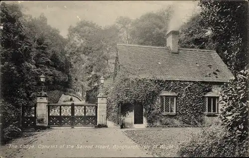 Ak Bonchurch Isle of Wight England, The Lodge, Kloster des Heiligen Herzens