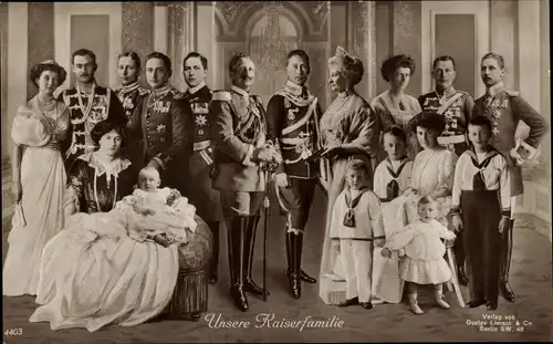 Ak Kaiser Wilhelm II. mit seiner Familie, Preußisches Kaiserhaus, Liersch 4403