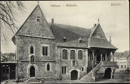 Ak Goslar am Harz, Rathaus - Südseite