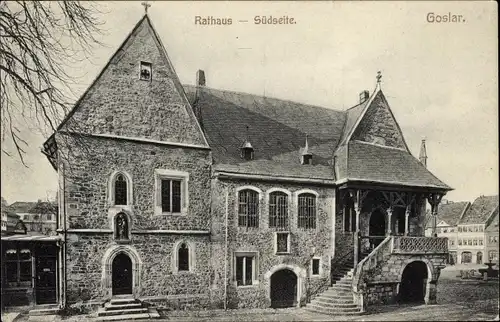 Ak Goslar am Harz, Rathaus, Südseite