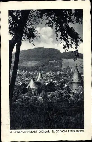 Ak Goslar am Harz, Blick vom Petersberg