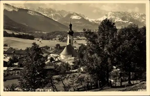 Ak Reit im Winkl Oberbayern, Gesamtansicht, Kirche