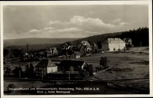 Ak Masserberg in Thüringen, Blick vom Hotel Reichspost