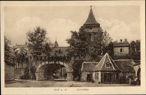 Ak Ulm an der Donau, Zundeltor