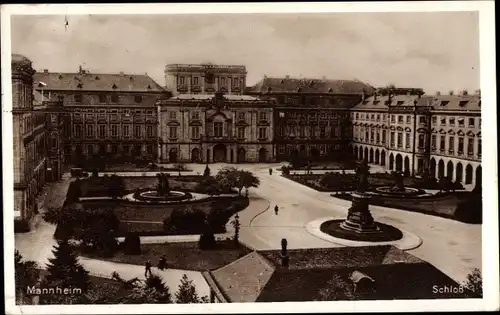 Ak Mannheim in Baden, Schloss, Gartenanlage