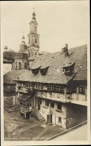 Ak Bad Windsheim in Mittelfranken, Blick auf die Stadtkirche