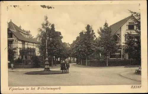 Ak Zeist Utrecht Niederlande, Vijverlaan in het Wilhelminapark