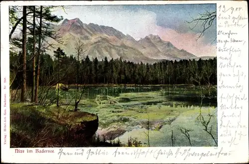 Ak Grainau in Oberbayern, Badersee