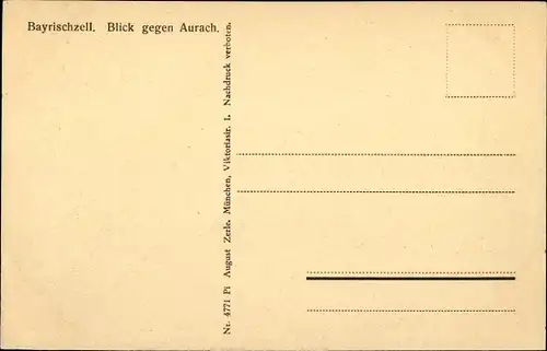 Ak Bayrischzell im Mangfallgebirge Oberbayern, Ortspanorama, Blick gegen Aurach