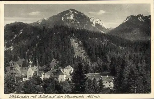 Ak Birkenstein Fischbachau in Oberbayern, Teilansicht, Blick auf Breitenstein