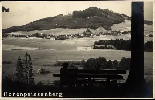 Ak Hohenpeißenberg Peißenberg Oberbayern, Gesamtansicht, Berg