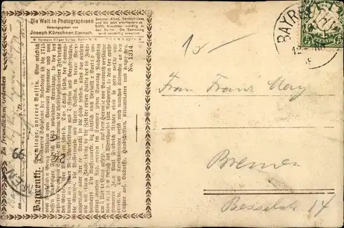 Ak Bayreuth in Oberfranken, Eremitage, Unteres Bassin, Springbrunnen