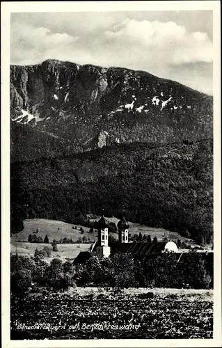 Ak Benediktbeuern in Oberbayern, Teilansicht mit Benediktenwand