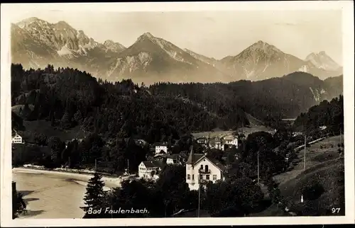 Ak Füssen Bad Faulenbach Schwaben, Blick auf den Ort, Berge