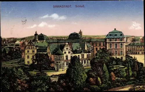 Ak Darmstadt in Hessen, Schloss