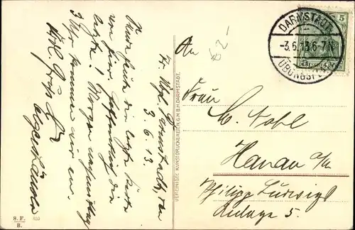 Ak Darmstadt in Hessen, Hochzeitsturm