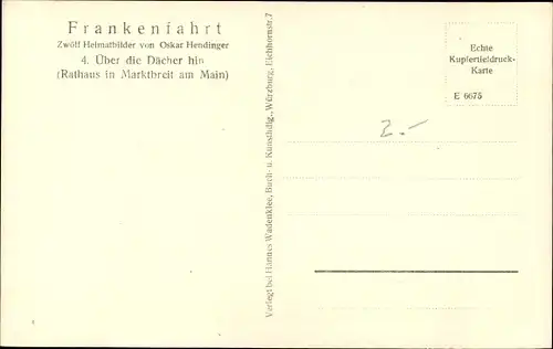 Ak Marktbreit in Unterfranken, Blick auf das Rathaus