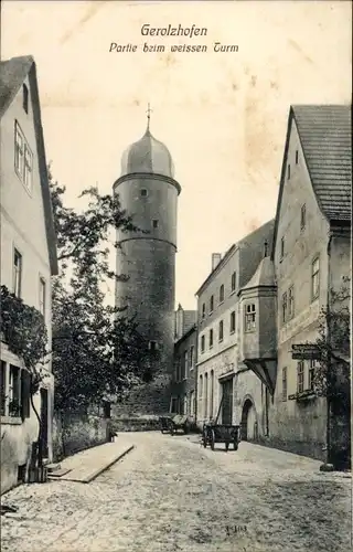Ak Gerolzhofen in Unterfranken, Weisser Turm