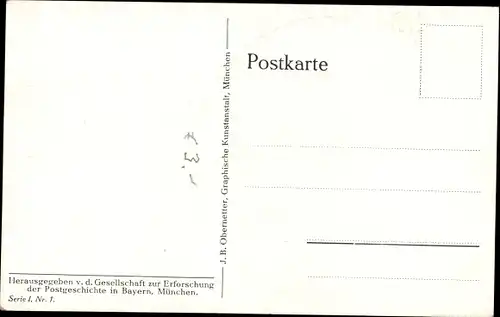 Künstler Ak von Lenbach, Franz, Schrobenhausen Oberbayern, Postillon Fröhlich, Reiter