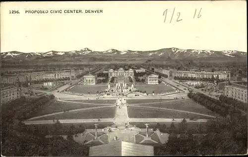Ak Denver Colorado USA, Vorgeschlagenes Bürgerzentrum