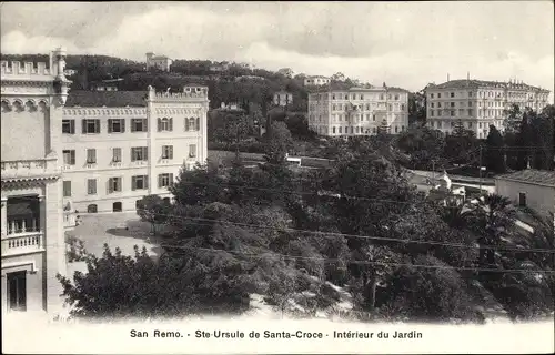 Ak San Remo Ligurien, Ste-Ursule de Santa Croce, Garten