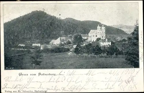 Ak Hafnerberg in Niederösterreich, Panorama, Kirche
