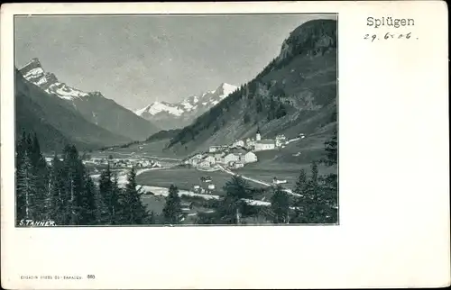 Ak Splügen Kt. Graubünden Schweiz, Panorama