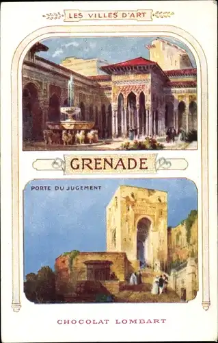 Ak Granada Andalusien Spanien, Alhambra, Kunststädte, Tor des Gerichts