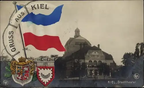Wappen Ak Kiel, Stadttheater, Fahne, NPG, GLK