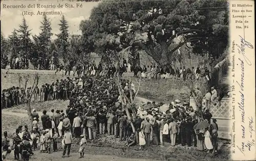 Ak Rosario de Santa Fe Argentinien, Einheimische, Baum