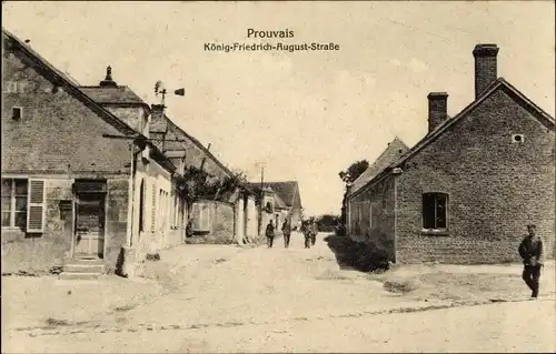 Ak Prouvais Aisne, König Friedrich August Straße