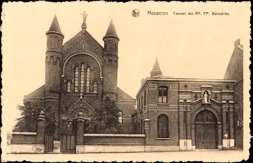Ak Mouscron Wallonien Hennegau, Kloster der Barnabiten
