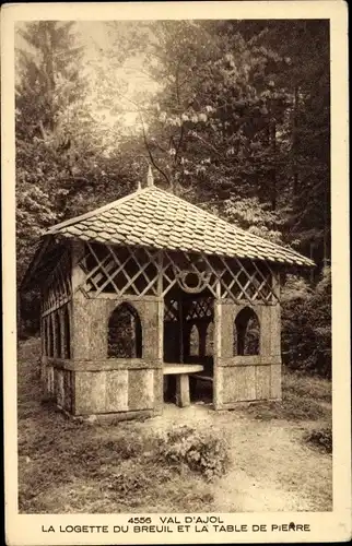 Ak Val d'Ajol Vosges, La logette du breuil et la table de pierre