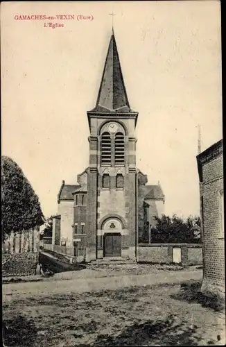 Ak Gamaches-en-Vexin Eure, Kirche